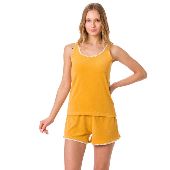 Suvi NYC Women's 2-Set Shorts Turkish Terry cotton Gym. Work Out. Yoga, Fitness